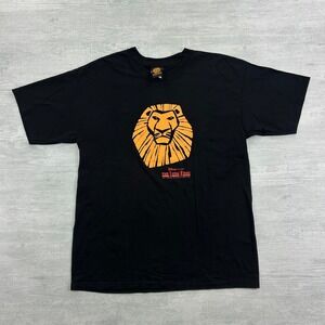 Vintage 90s Disney The Lion King Shirt Size Large Black Disney Broadway Musical